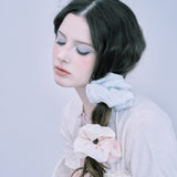 Candy Stripe scrunchie_sky