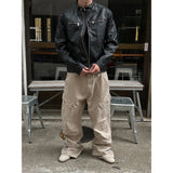[PROMOTION] Vegan leather shoulder patch jacket
