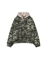 Night camo raccoon fur hood padding