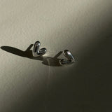 [925silver] トゥインクルハートピアス