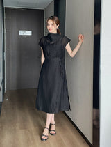26SS★ Forven Hanek Wrinkle Banding Wrap Long One Piece