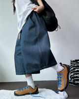 BASIC STITCH WIDE 7 8 ロングバミューダ 🖤💙2COLOR