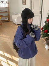 Pundero Wool Stripe Knit Gloves