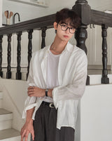 Mirow See-through Basic Long Sleeve Shirt