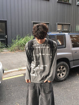 ジーンピグメントレタリングロングスリーブ