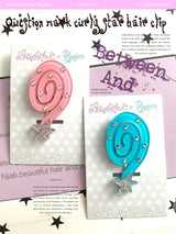 BETWEENAND side hair clip question mark curly star creative sweet and cute girl hair accessory edge clip