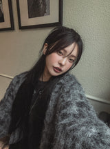Referred Wool Round Cardigan