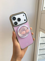 ペンダントエンジェルウィングマグセーフグリップホルダースマートトック(ピンク)
