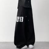 89ハイウエストベンダブルストリングワイドパンツ ジョガー＆ワイドフィットスウェットパンツ(2 colors)
