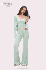 ロエナ パッド スリーブレス フレア トレーニング セットアップ(pants long)