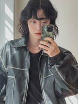 Roa Collar Leather Jacket