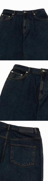 25FW TAPERED FIT WASHING DENIM PANTS BLACK