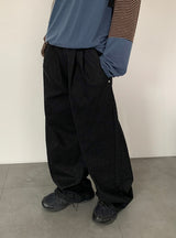 ツキオ ピンタック コットン ワイド パンツ