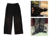  [Hand-Made「007」] Snowflake Studded Pants_Black