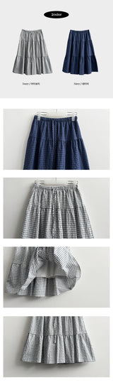 Tiru Waistbanding チェックスカート