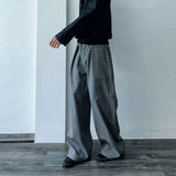Micro Check Draped Trousers