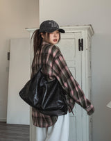 ドーズルーズフィットチェックシャツ