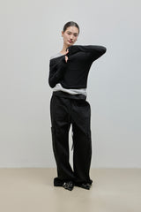 Fold Cargo Pants_Black