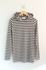 striped layer hoodie