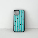 stripe star glossy glass bumper case (mint)