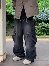 Itsu diagonal cargo denim