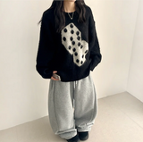 Somyi Bold Dice Graphic Oversized Fit Knitwear