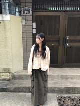 ダフラワーニットカーディガン
