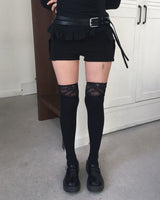 Lace frill knee socks
