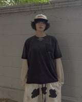フェードアウト フェイクポケット TシャツBK