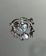Blue Heart Unique Ring