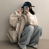 ショートリーボクシーフリースジップアップジャンパー