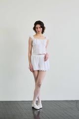  CUDDLY BALLOON SKIRT PANTS / WHITE