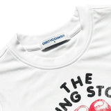 DC x The Rolling Stones Vintage Tongue Fitted Baby Tee White