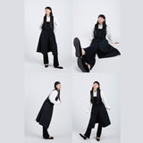 Cotton Suspender Skirt (BLACK)