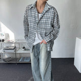 ENOC オーバーサイズフィットノックチェックシャツ (2 colors)
