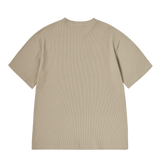 25SS EMBO LOGO WAFFLE SHORT SLEEVE T-SHIRT LIGHT BROWN