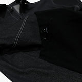 reverse terry pocket denim shortsleeve shirt_black