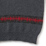 Kidmohair v-neck knit / Charcoal