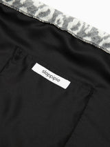 【MADE】boheme レオパードニットストリングバッグ [レッド]