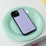 Stripe Epoxy Bumper Case (Purple)