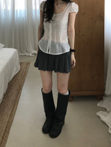Luca Shirring Mini Skirt (2 colors)