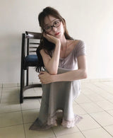 yours ❤ letter one shoulder top