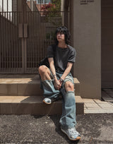 リクルースファンキーダメージバルーンデニムパンツ
