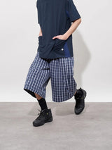 FMACM 2-in-1 Removable Checkered Stripe Contour Lounge Pants