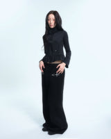 ラッフル2WAYジップアップ - Black
