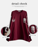 Football Two-Line Loose Fit Sweatshirt