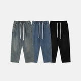 Solid Banding Wide Pants