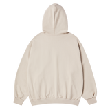 25SS INK STAMP LOGO HOODIE ZIP UP DARK BEIGE