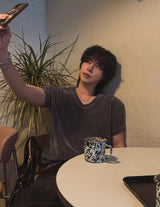 Robert Velour V-neck short sleeve T-shirt
