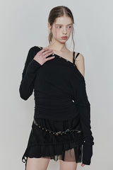 JENNIE BUTTONED TOP (SS ver.) black